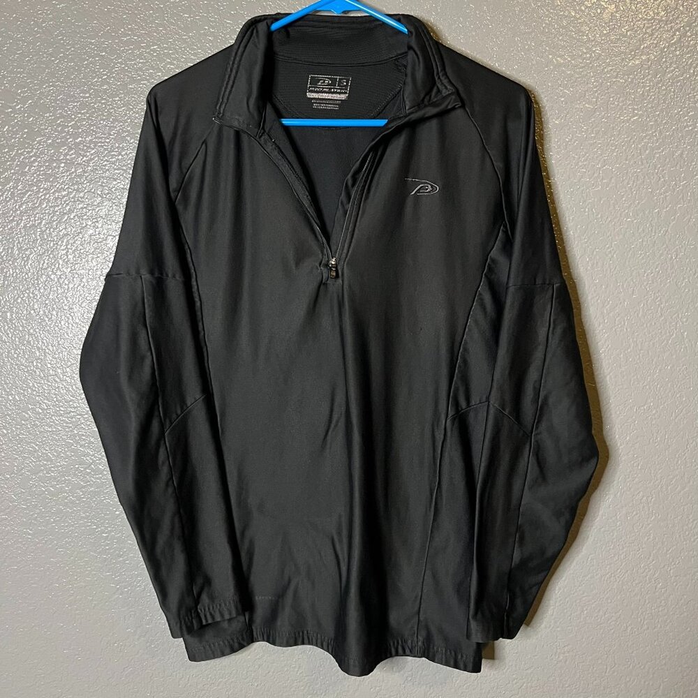 Black Performance 1/4 Zip Pullover Jacket - Size Large
